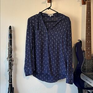Express Navy Anchor Women's Blouse